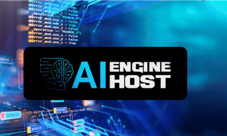 AI EngineHost dashboard showcasing unlimited website hosting on NVIDIA GPU-powered servers
