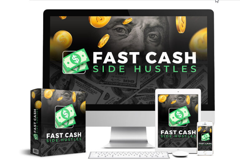 Laptop with dashboard showing automated side hustle income – Fast Cash DFY System by Glynn Kosky