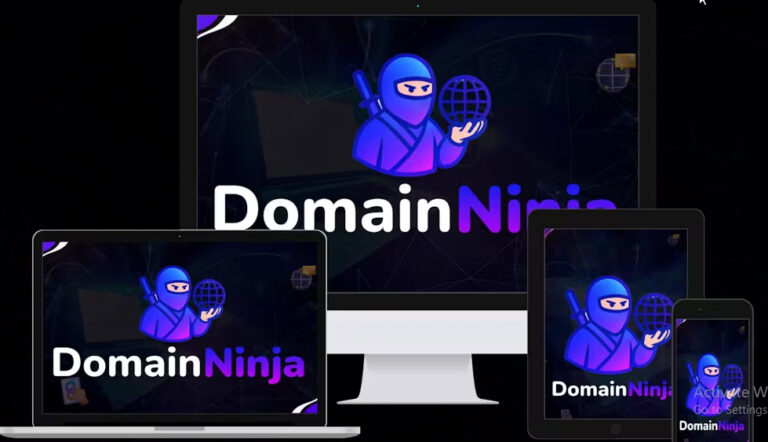 Dashboard screenshot of Domain Ninja software showing expired domain search results with high backlinks.