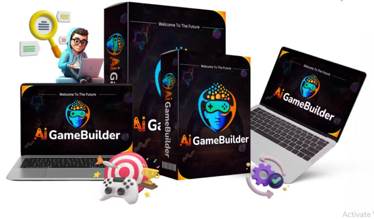 AI GameBuilder dashboard showing PS5-quality game creation with one click