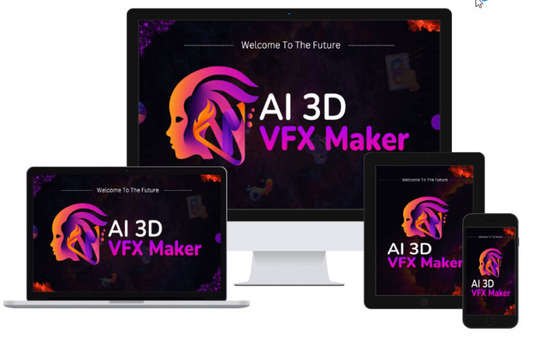 AI 3D VFX MAKER dashboard showcasing cinematic 3D video creation interface