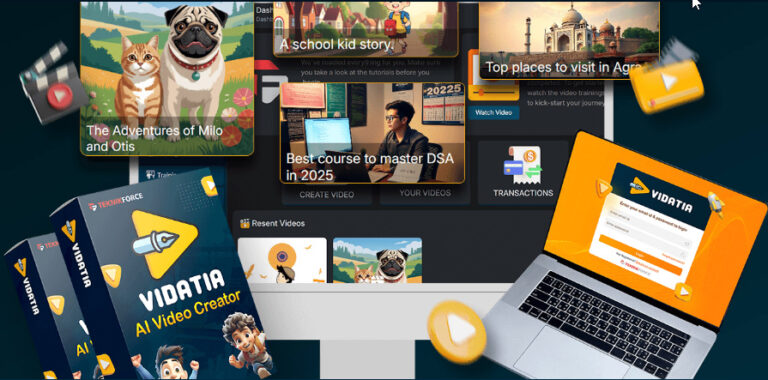 Vidatia AI dashboard showcasing fast, AI-generated video creation for reels, shorts, and long-form content