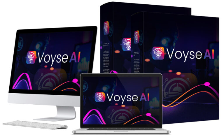 Voyse AI dashboard interface showing audiobook and podcast generation with one click